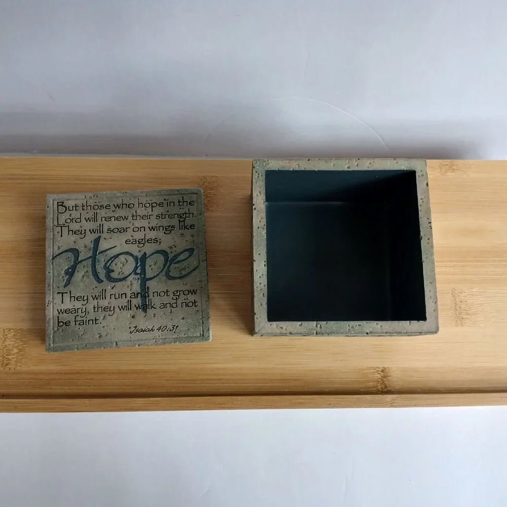 Demdaco Hope Box Lidded Trinket Box by Faith 2005 Bill Stross